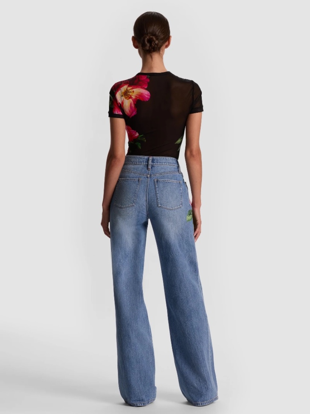 Alice + Olivia Chic Printed Jean Denver Bright size 28 - Picture 3 of 9